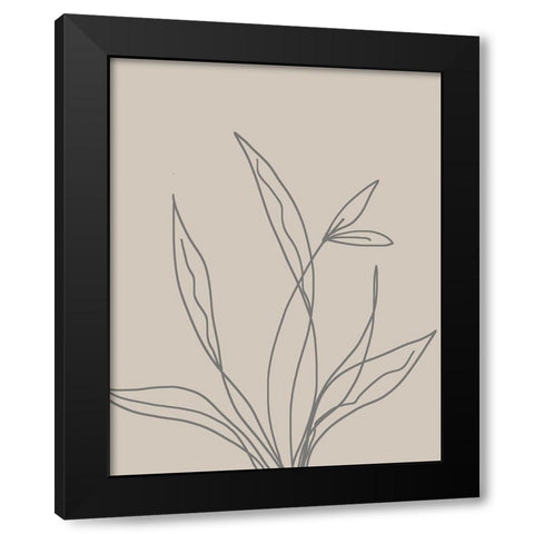 Neutral Lines II Black Modern Wood Framed Art Print with Double Matting by Robinson, Carol