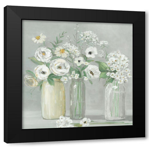 Meadow Beauties Black Modern Wood Framed Art Print with Double Matting by Swatland, Sally