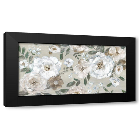 Rose Garden Black Modern Wood Framed Art Print by Swatland, Sally