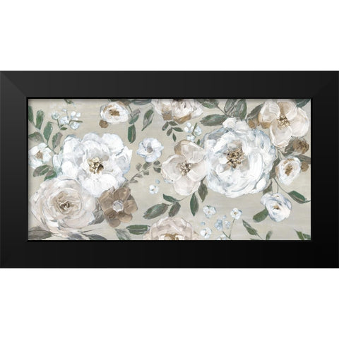 Rose Garden Black Modern Wood Framed Art Print by Swatland, Sally