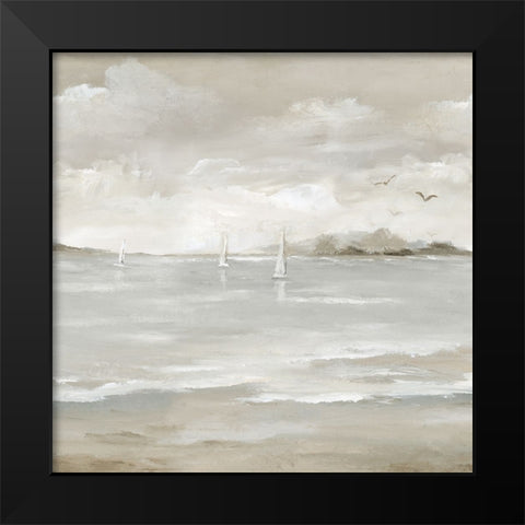 Sail Away II Black Modern Wood Framed Art Print by Nan