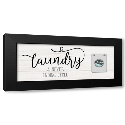 Never Ending Laundry Black Modern Wood Framed Art Print with Double Matting by Carpentieri, Natalie