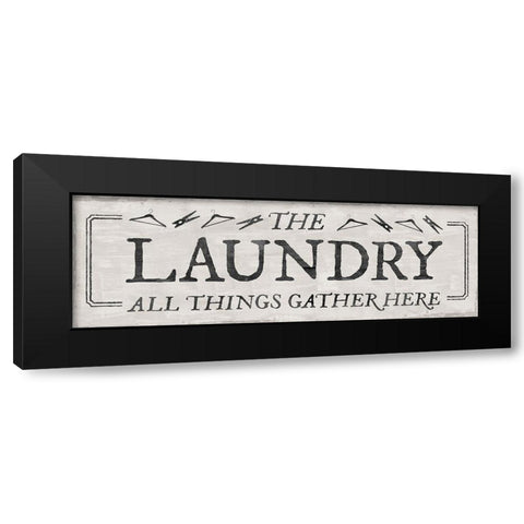 Laundry Gathers Black Modern Wood Framed Art Print with Double Matting by Carpentieri, Natalie