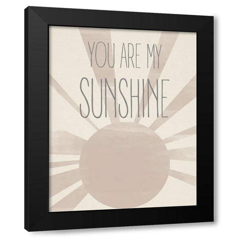Sunshine Black Modern Wood Framed Art Print with Double Matting by Santiago, Daniela