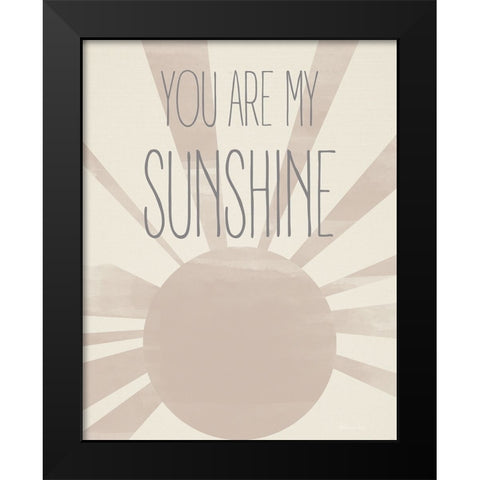 Sunshine Black Modern Wood Framed Art Print by Santiago, Daniela