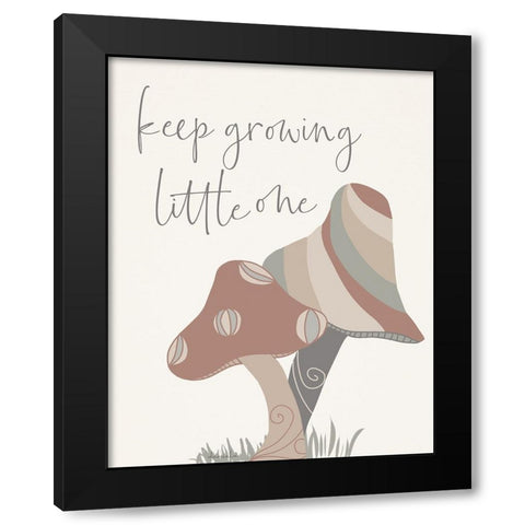 Keep Growing Black Modern Wood Framed Art Print with Double Matting by Santiago, Daniela