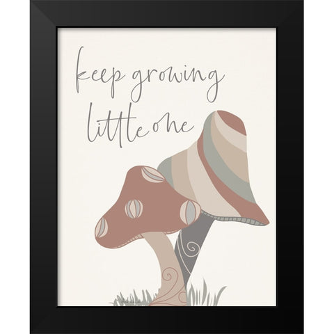 Keep Growing Black Modern Wood Framed Art Print by Santiago, Daniela