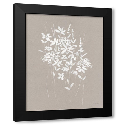 Delicate Botanicals I Black Modern Wood Framed Art Print with Double Matting by Swatland, Sally