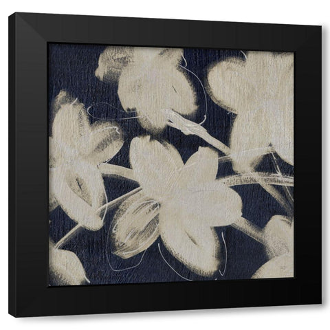 Midnight Summer Garden I Black Modern Wood Framed Art Print with Double Matting by Jill, Susan