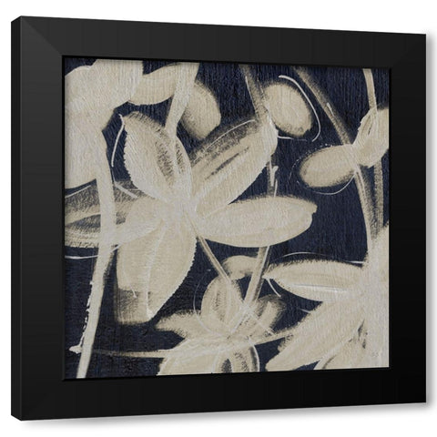 Midnight Summer Garden II Black Modern Wood Framed Art Print with Double Matting by Jill, Susan