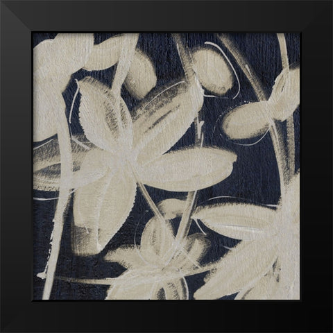 Midnight Summer Garden II Black Modern Wood Framed Art Print by Jill, Susan
