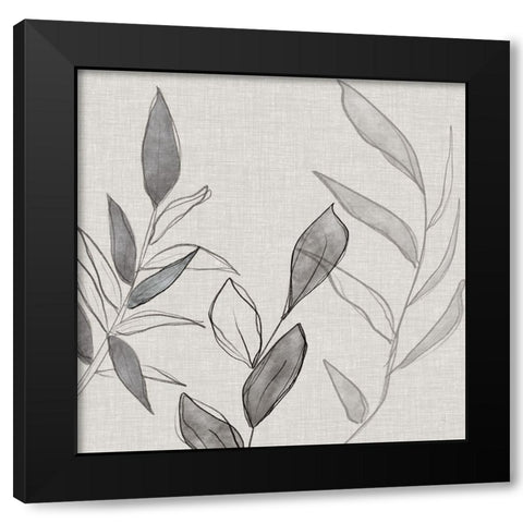 Botanical Sketch II Black Modern Wood Framed Art Print with Double Matting by Jill, Susan