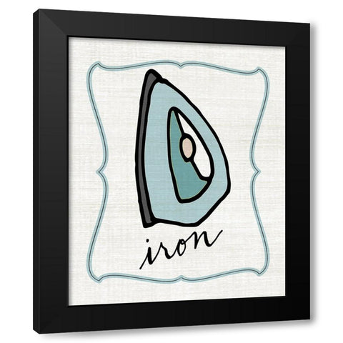 Iron Black Modern Wood Framed Art Print by CAD Designs