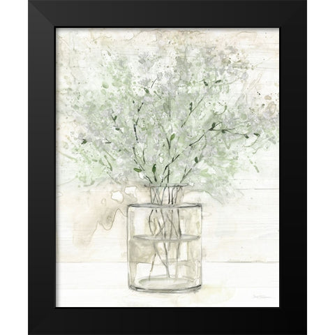 Greens of Summer I Black Modern Wood Framed Art Print by Robinson, Carol