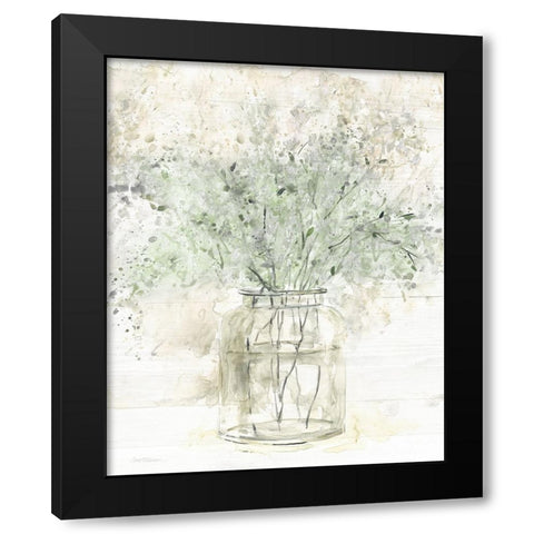 Greens of Summer II Black Modern Wood Framed Art Print by Robinson, Carol