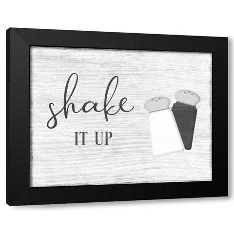 Shake it Up Black Modern Wood Framed Art Print with Double Matting by CAD Designs