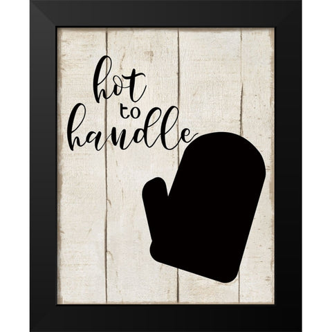 Hot To Handle Black Modern Wood Framed Art Print by CAD Designs
