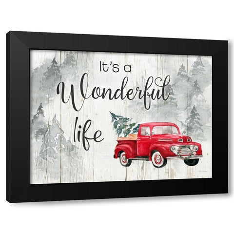 Wonderful Life Black Modern Wood Framed Art Print with Double Matting by Brockmon, Kristen