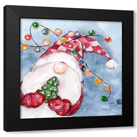 Cookie Gnome Black Modern Wood Framed Art Print by Chang, Stella