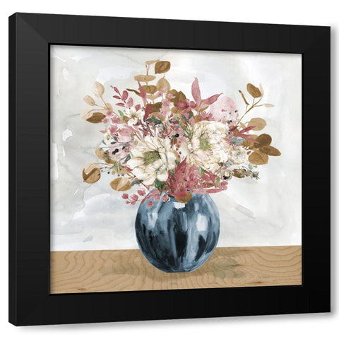Sophisticated Fall Bouquet Black Modern Wood Framed Art Print with Double Matting by Robinson, Carol