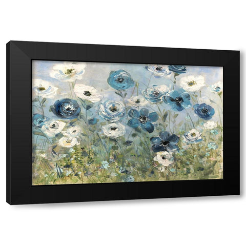 Field of Fireworks Black Modern Wood Framed Art Print with Double Matting by Swatland, Sally