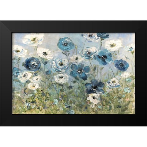 Field of Fireworks Black Modern Wood Framed Art Print by Swatland, Sally