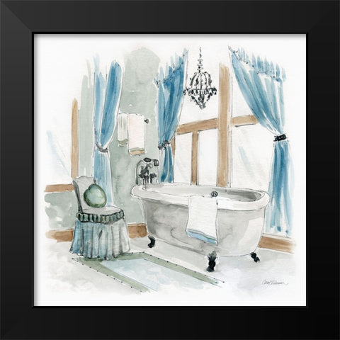 Fancy Cottage Bath II Black Modern Wood Framed Art Print by Robinson, Carol