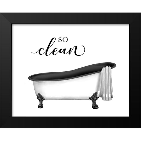 So Clean Black Modern Wood Framed Art Print by Knutsen, Conrad
