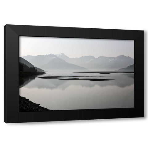 Curve Mountains Black Modern Wood Framed Art Print with Double Matting by Delimont, Danita