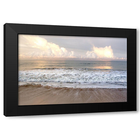 Ebbing Wave Black Modern Wood Framed Art Print by Delimont, Danita