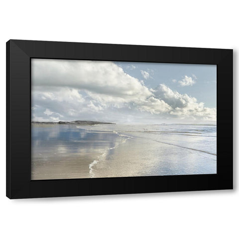 Infinity Beach Black Modern Wood Framed Art Print by Delimont, Danita