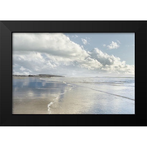 Infinity Beach Black Modern Wood Framed Art Print by Delimont, Danita