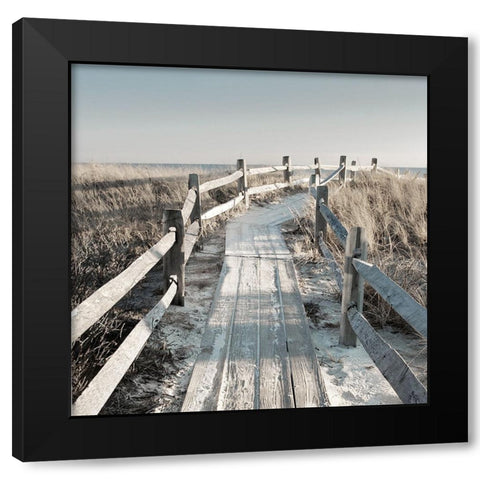 Sunset Beach Black Modern Wood Framed Art Print with Double Matting by Delimont, Danita