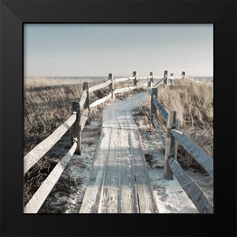 Sunset Beach Black Modern Wood Framed Art Print by Delimont, Danita