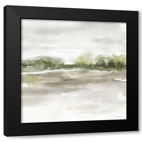 Treeline View Black Modern Wood Framed Art Print by Robinson, Carol