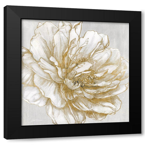 Bright Peony Black Modern Wood Framed Art Print with Double Matting by Robinson, Carol