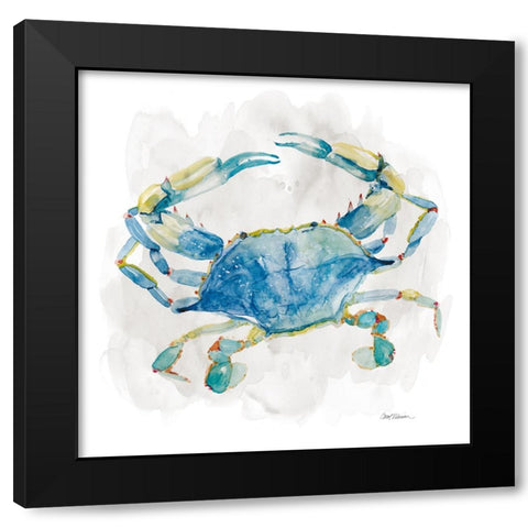 Crab Black Modern Wood Framed Art Print with Double Matting by Robinson, Carol