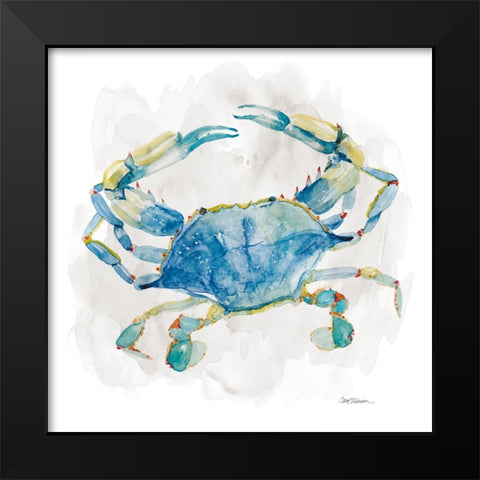 Crab Black Modern Wood Framed Art Print by Robinson, Carol