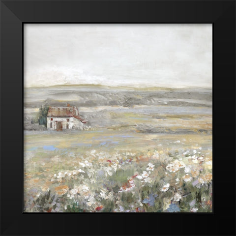 Soft Summer Meadow I Black Modern Wood Framed Art Print by Swatland, Sally