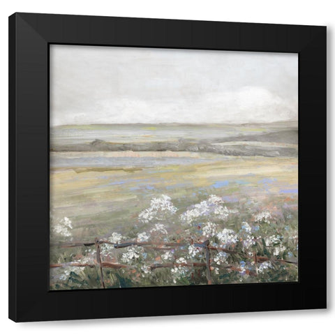 Soft Summer Meadow II Black Modern Wood Framed Art Print by Swatland, Sally