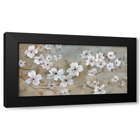 Dogwood Dream Black Modern Wood Framed Art Print with Double Matting by Nan