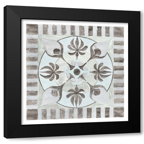 Soft Translucent Tile II Black Modern Wood Framed Art Print with Double Matting by Henderson, Charity