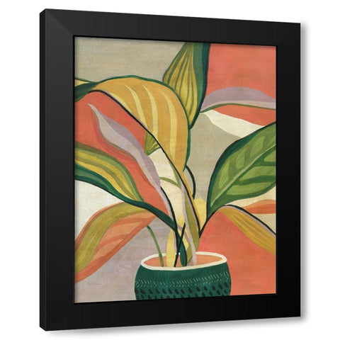 Potted Bird of Paradise Black Modern Wood Framed Art Print by Robinson, Carol