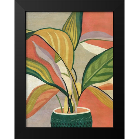 Potted Bird of Paradise Black Modern Wood Framed Art Print by Robinson, Carol