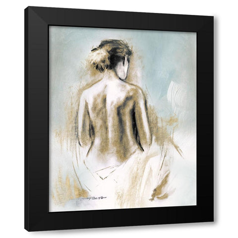 Figure in Golden Light I Black Modern Wood Framed Art Print with Double Matting by Orme, E. Anthony