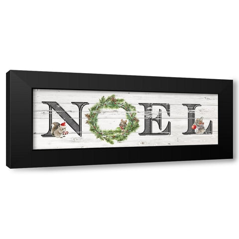 Farmhouse Noel Black Modern Wood Framed Art Print with Double Matting by Finn, Livi