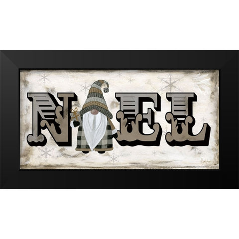 Winter Wonderland Friends Noel Black Modern Wood Framed Art Print by Finn, Livi