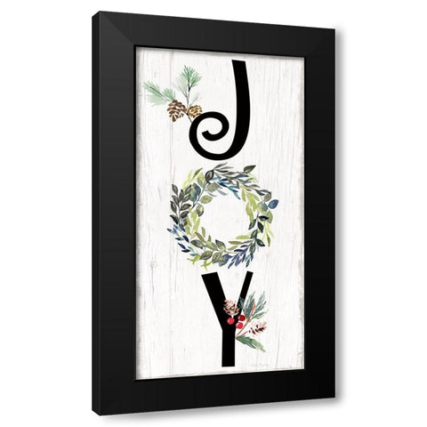 Joy Black Modern Wood Framed Art Print with Double Matting by Brockmon, Kristen