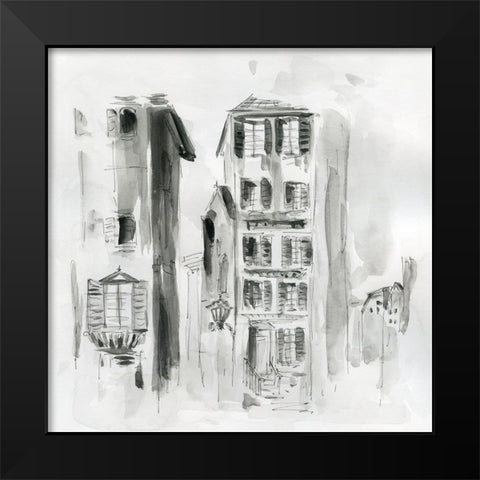 City Sketch II Black Modern Wood Framed Art Print by Robinson, Carol