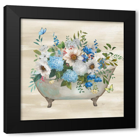 Blooming Bath II Black Modern Wood Framed Art Print by Nan